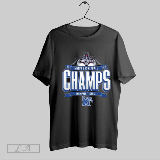Top Memphis Tigers 2025 Ncaa Aac Mens Basketball Conference Tournament Champions T Shirt Sweatshirt Hoodie Shirt