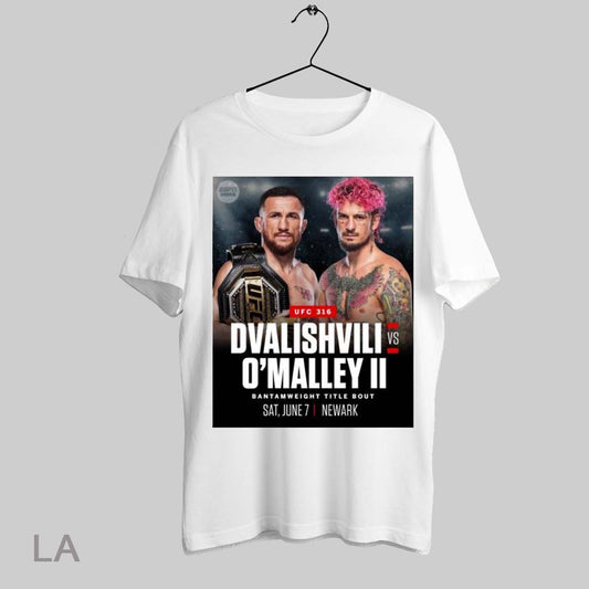 Top Merab Dvalishvili Will Defend His Bantamweight Title In A Rematch Against Sean Omalley At Ufc 316 June 7 2025 T Shirt Sweatshirt Hoodie Shirt