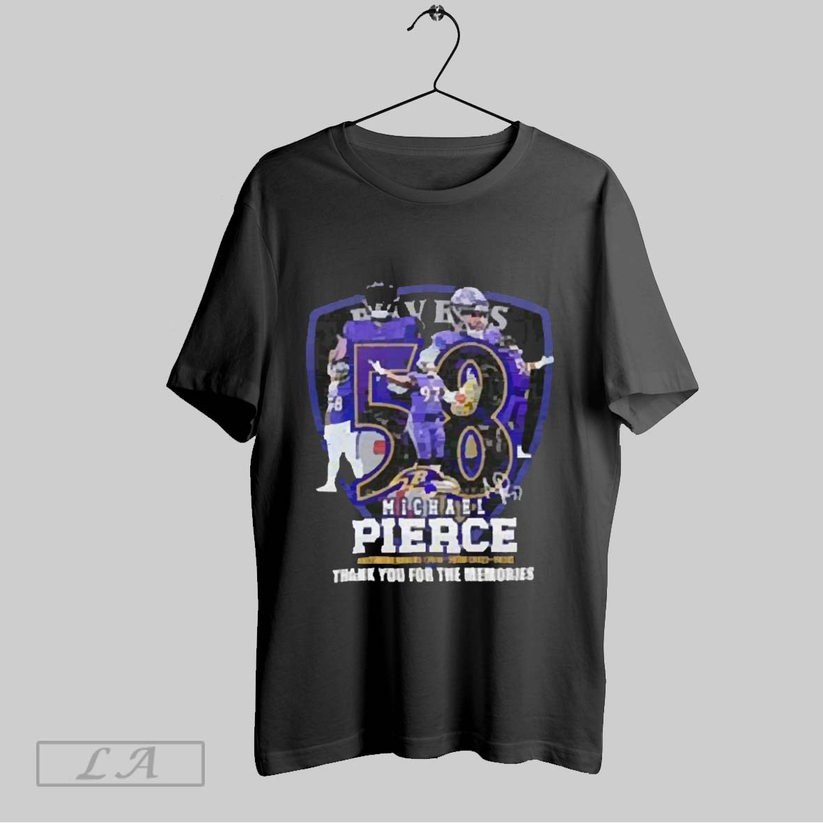 Top Michael Pierce Baltimore Ravens Thank You For The Memories 2025 T Shirt Sweatshirt Hoodie Shirt