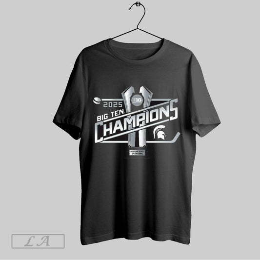 Top Michigan State Spartans 2025 Big Ten Regular Season Champions Locker Room T Shirt Sweatshirt Hoodie Shirt