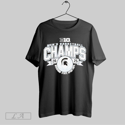 Top Michigan State Spartans Mens Basketball Big Ten Champs 2025 T Shirt Sweatshirt Hoodie Shirt