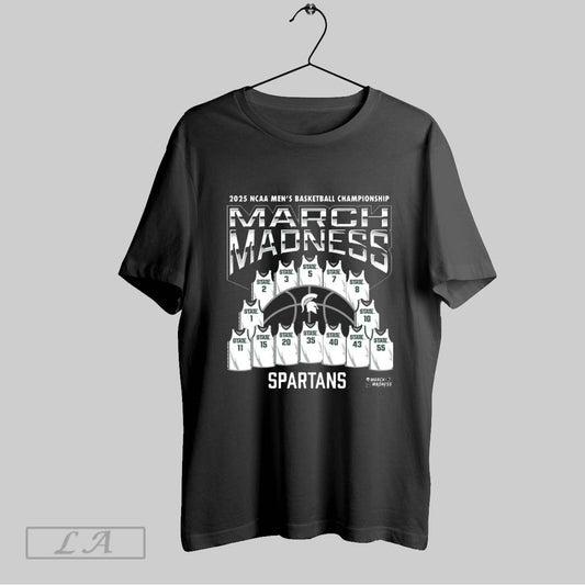Top Michigan State Spartans Ncaa Mens Basketball Championship Jersey Team March Madness 2025 Logos T Shirt Sweatshirt Hoodie Shirt