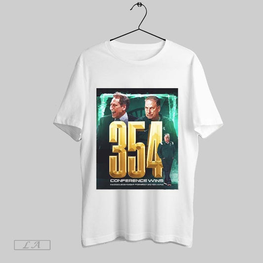 Top Michigan State Spartans Tom Izzo No 354 Conference Wins Passes Bob Knight For Most Big Ten Wins Poster 2025 T Shirt