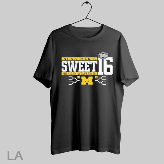Top Michigan Wolverines Ncaa Mens Sweet 16 March Madness 2025 T Shirt Sweatshirt Hoodie Shirt