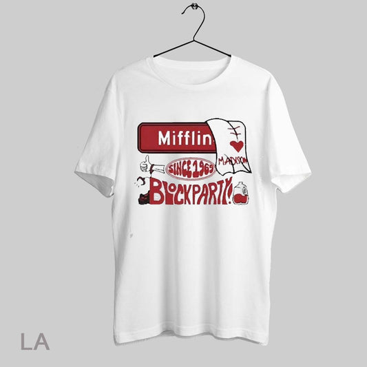Top Mifflin St Block Party Madison Since 1969 T Shirt Sweatshirt Hoodie Shirt