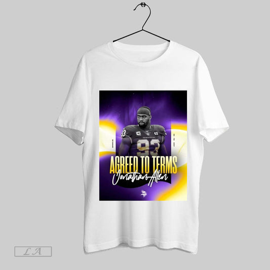 Top Minnesota Vikings Defensive Line Jonathan Allen Agreed To Terms 2025 Free Agency Poster T Shirt Sweatshirt Hoodie Shirt