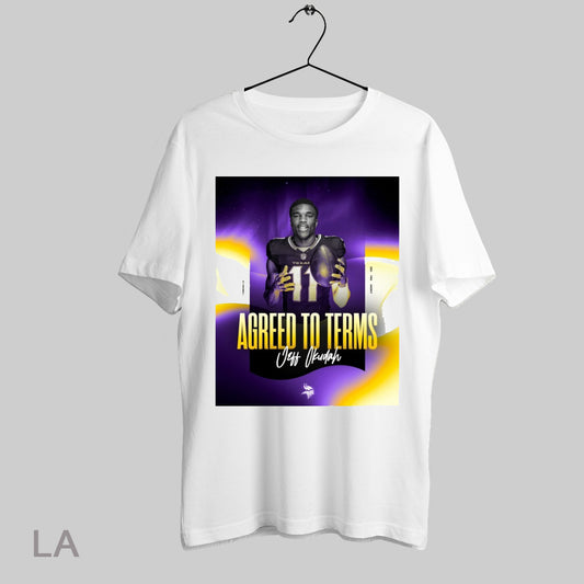 Top Minnesota Vikings Have Agreed To Terms With Jeff Okudah Cornerback 2025 Free Agency Poster T Shirt Sweatshirt Hoodie Shirt