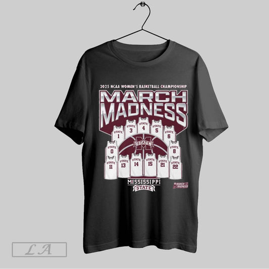 Top Mississippi State Bulldogs Ncaa 2025 Division I Womens Basketball Championship Jersey March Madness T Shirt Sweatshirt Hoodie Shirt