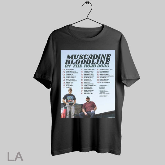 Top Muscadine Bloodline On The Road 2025 6 20 Milwaukee Wi 6 21 Des Moines Ia 6 T Shirt Sweatshirt Hoodie Shirt
