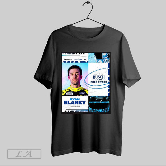 Top Nascar Cup Series Ryan Blaney Team Penske Number 12 Busch Light Pole Award At Atlanta Poster T Shirt Sweatshirt Hoodie Shirt