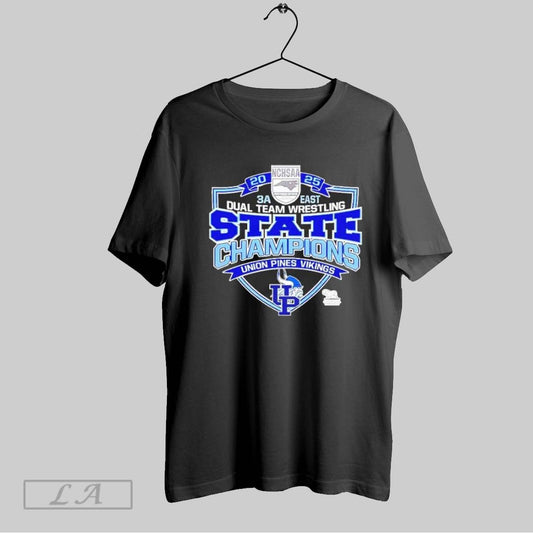Top Nchsaa 2025 3a East State Champions Union Pines Vikings T Shirt Sweatshirt Hoodie Shirt
