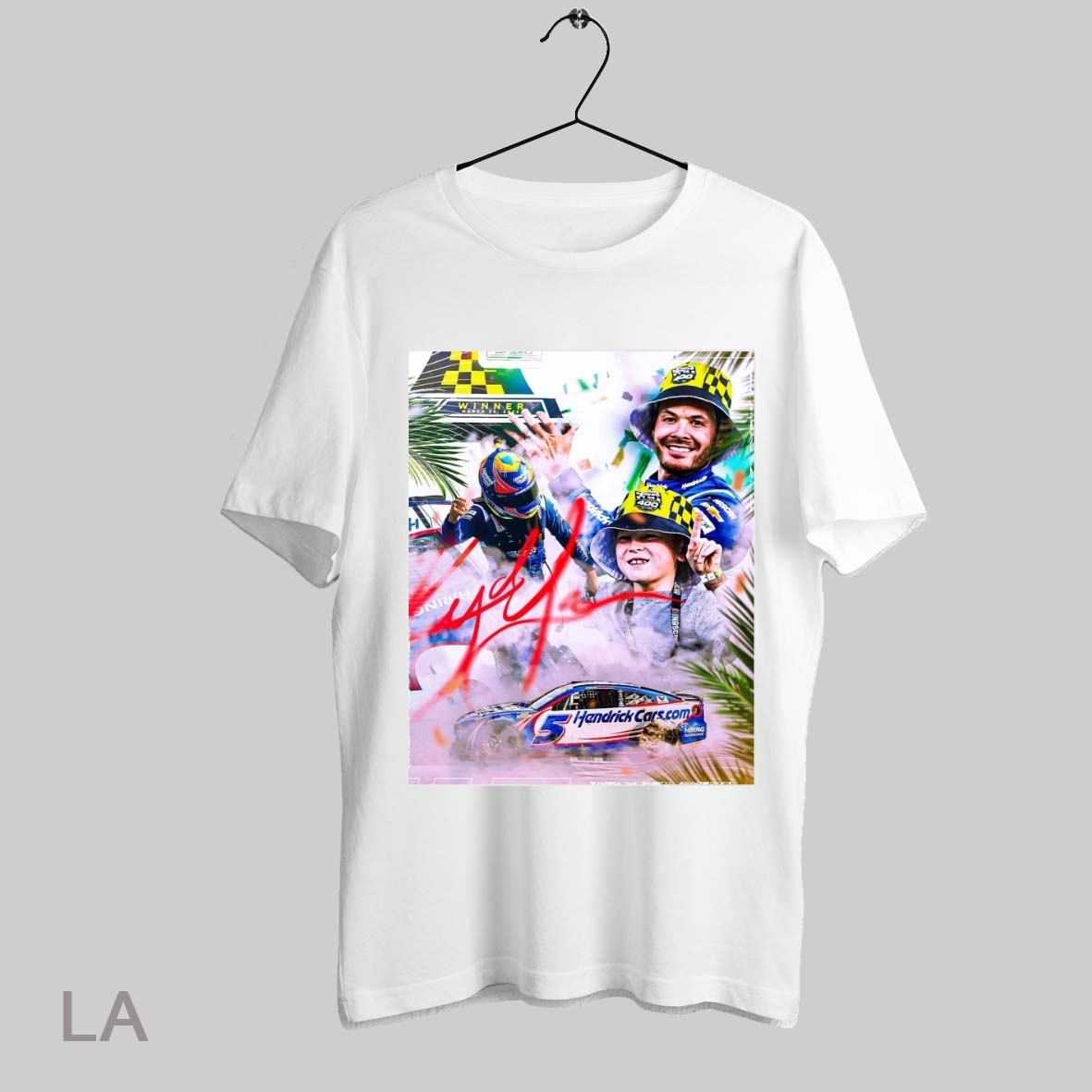 Top Nascar Kyle Larson Winner Homestead Miami Speedway March 23 2025 Hendrickcars Com Signature Poster T Shirt Sweatshirt Hoodie Shirt