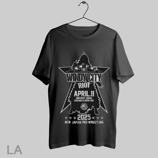 Top New Japan Pro Wrestling Windy City Riot 2025 Event Logo T Shirt Sweatshirt Hoodie Shirt