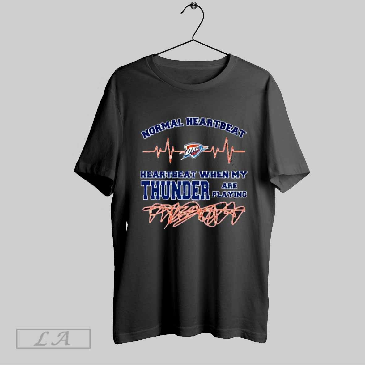 Top Normal Heartbeat Heartbeat When My Thunder Are Playing 2025 T Shirt Sweatshirt Hoodie Shirt