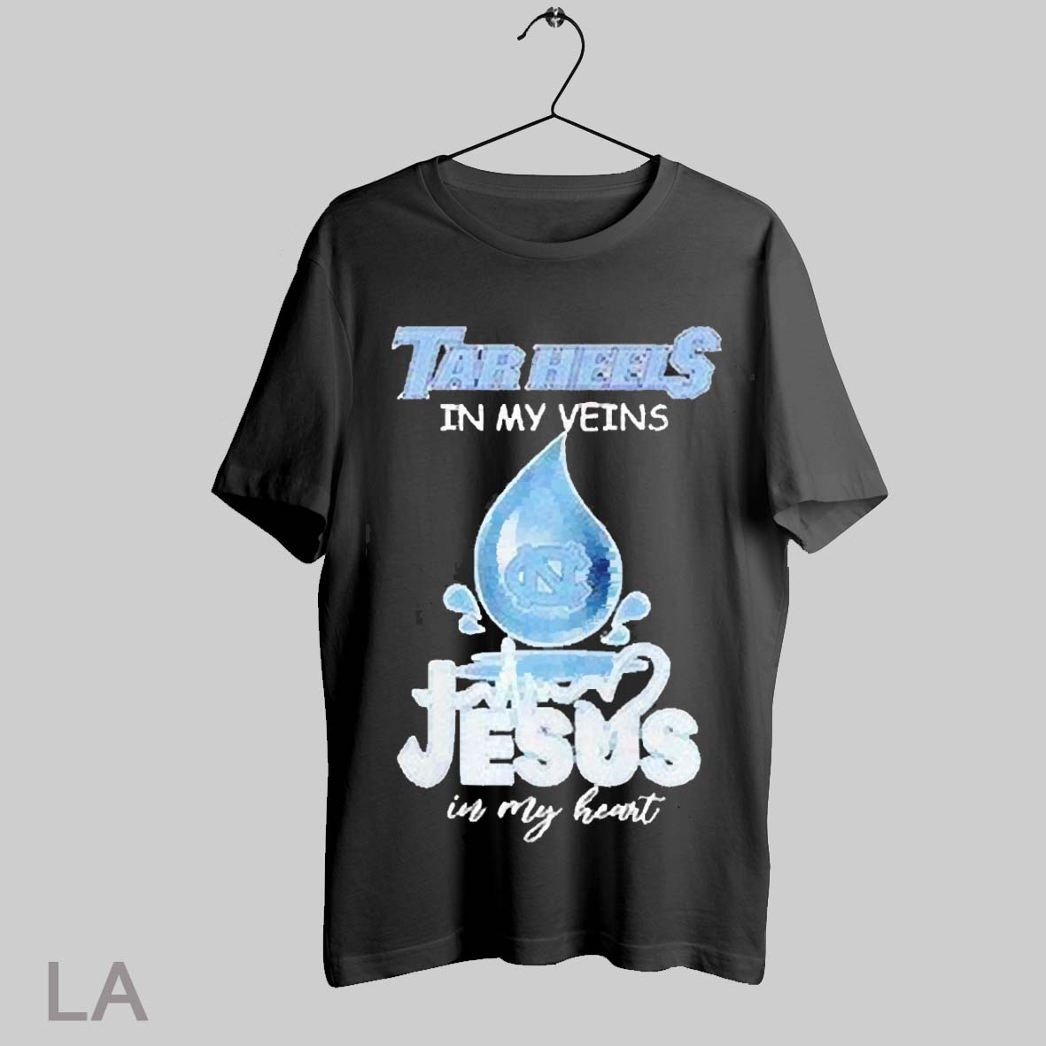 Top North Carolina Tar Heels In My Veins Jesus In My Heart 2025 T Shirt Sweatshirt Hoodie Shirt