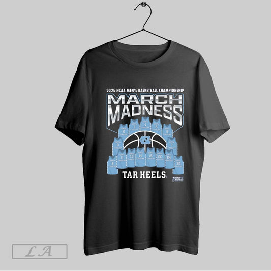 Top North Carolina Tar Heels Ncaa Mens Basketball Championship Jersey Team March Madness 2025 Logos T Shirt Sweatshirt Hoodie Shirt