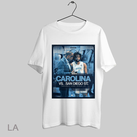 Top North Carolina Tar Heels Vs San Diego State Aztecs Tuesday March 18 2025 Dayton Oh March Madness Poster T Shirt Sweatshirt Hoodie Shirt