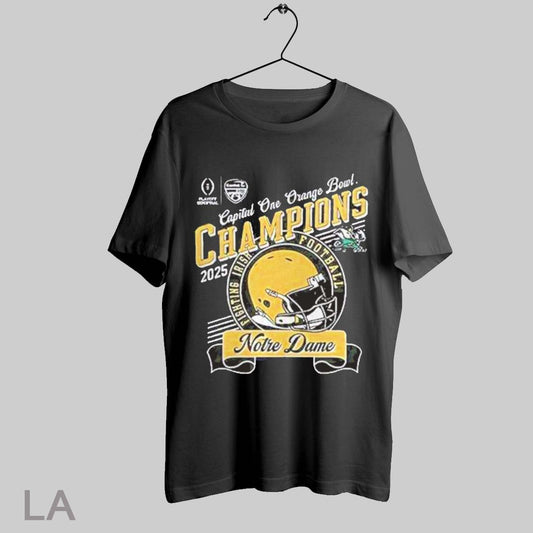 Top Notre Dame Fighting Irish 2025 Capital One Orange Bowl Champions T Shirt Sweatshirt Hoodie Shirt