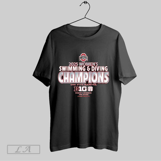 Top Ohio State Buckeyes 2025 Womens Swimming And Diving Champions Big Ten T Shirt Sweatshirt Hoodie Shirt
