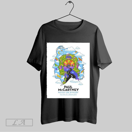 Top Paul Mccartney Rocks The Bowery Poster For Surprise Show In New York At Bowery Ballroom On February 11 2025 Poste Sweatshirt T Shirt