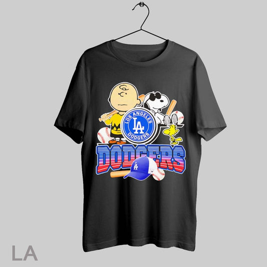 Top Peanuts Los Angeles Dodgers Baseball Hat T Shirt Sweatshirt Hoodie Shirt