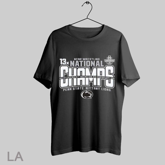 Top Penn State 2025 13x National Wrestling Champs T Shirt Sweatshirt Hoodie Shirt