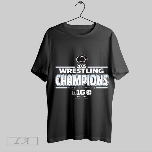 Top Penn State Nittany Lions Ncaa 2025 Big Ten Wrestling Conference Tournament Champions T Shirt Sweatshirt Hoodie Shirt