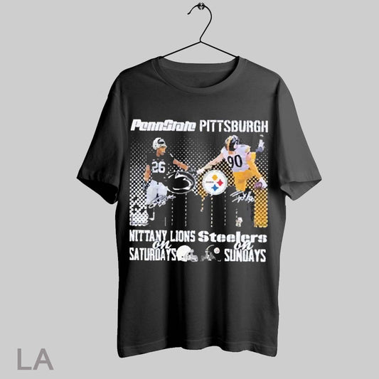 Top Penn State Nittany Lions On Saturdays X Pittsburgh Steelers On Sundays T Shirt Sweatshirt Hoodie Shirt