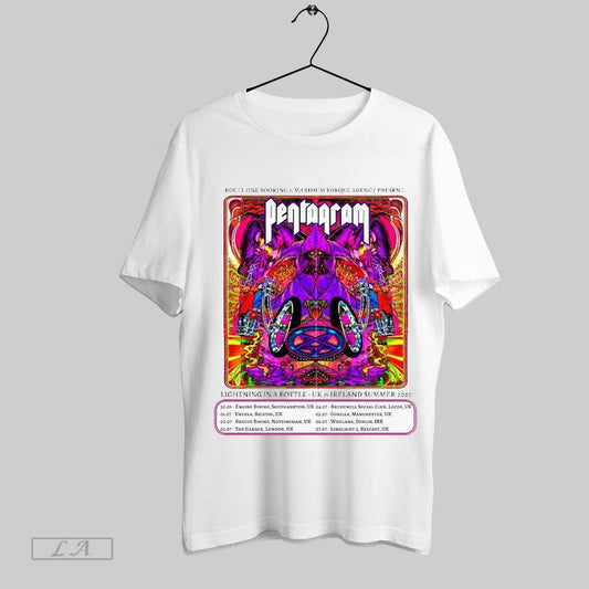 Top Pentagram Lightning In A Bottle Uk And Ireland Summer 2025 Tour Dates Route One Booking And Maximum Torque Agency T Shirt Sweatshirt Hoodie Shirt