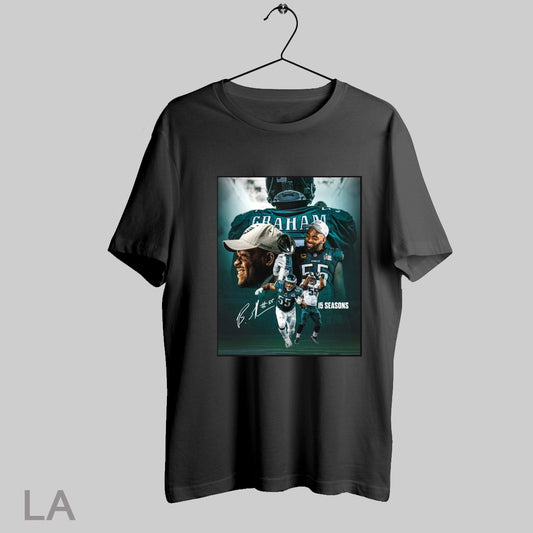 Top Philadelphia Eagles Brandon Graham Thank You For 15 Incredible Seasons Signature Poster T Shirt Sweatshirt Hoodie Shirt