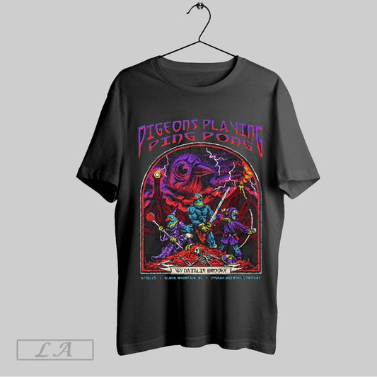 Top Pigeons Playing Ping Pong Poster For Show In Black Mountain North Carolina At Pisgah Brewing Company On May 16 2025 Sweatshirt T Shirt