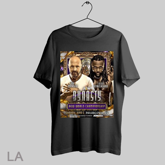 Top Poster Aew Dynasty Aew World Championship Jon Moxley Vs Swerve Strickland Apr 6 2025 Philadelphia Pa Sweatshirt Tee Shirt