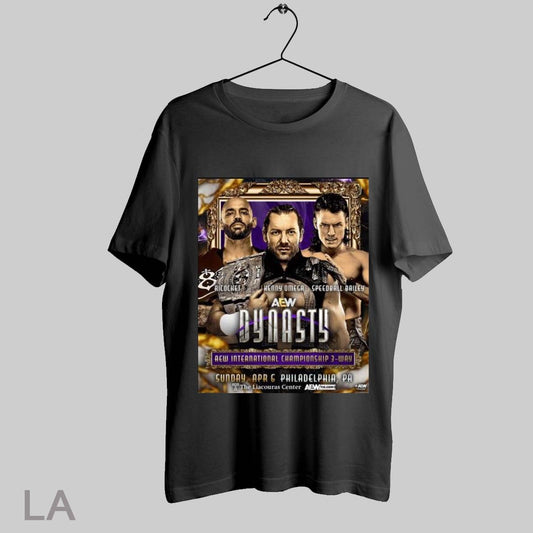 Top Poster Aew Dynasty Ricochet Omega Bailey Aew International Championship 3 Way Apr 6 2025 Philadelphia Pa Sweatshirt Tee Shirt