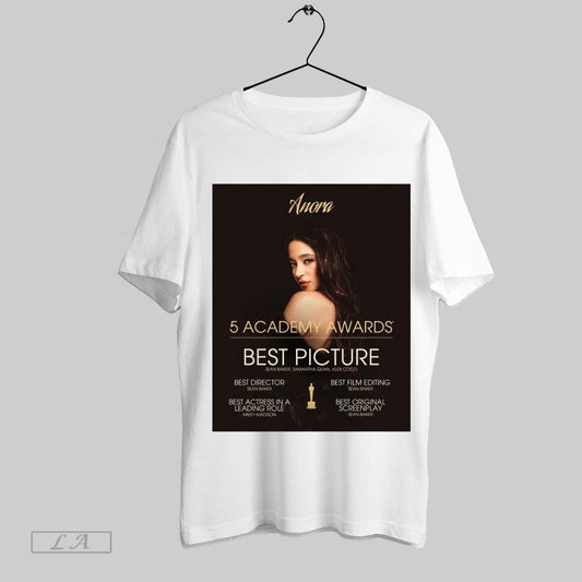 Top Poster Anora 5 Academy Awards Best Picture Sean Baker Samantha Quan Alex Coco Best Director And Best Film Editing Sean Baker T Shirt Sweatshirt Hoodie Shirt