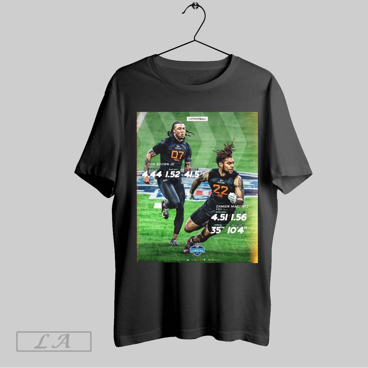 Top Poster Attacking Every Moment Sam Brown Damien Martinez Miami Hurricanes Nfl Scouting Combine 2025 T Shirt Sweatshirt Hoodie Shirt