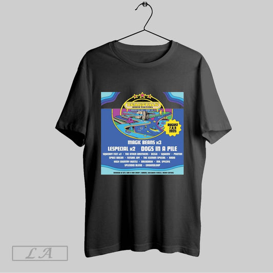Top Poster Beanstalk Music Festival Magic Beans Lespecial Dogs In A Pile August 7 9 2025 Squeaky Feet The Other Brothers Shirt