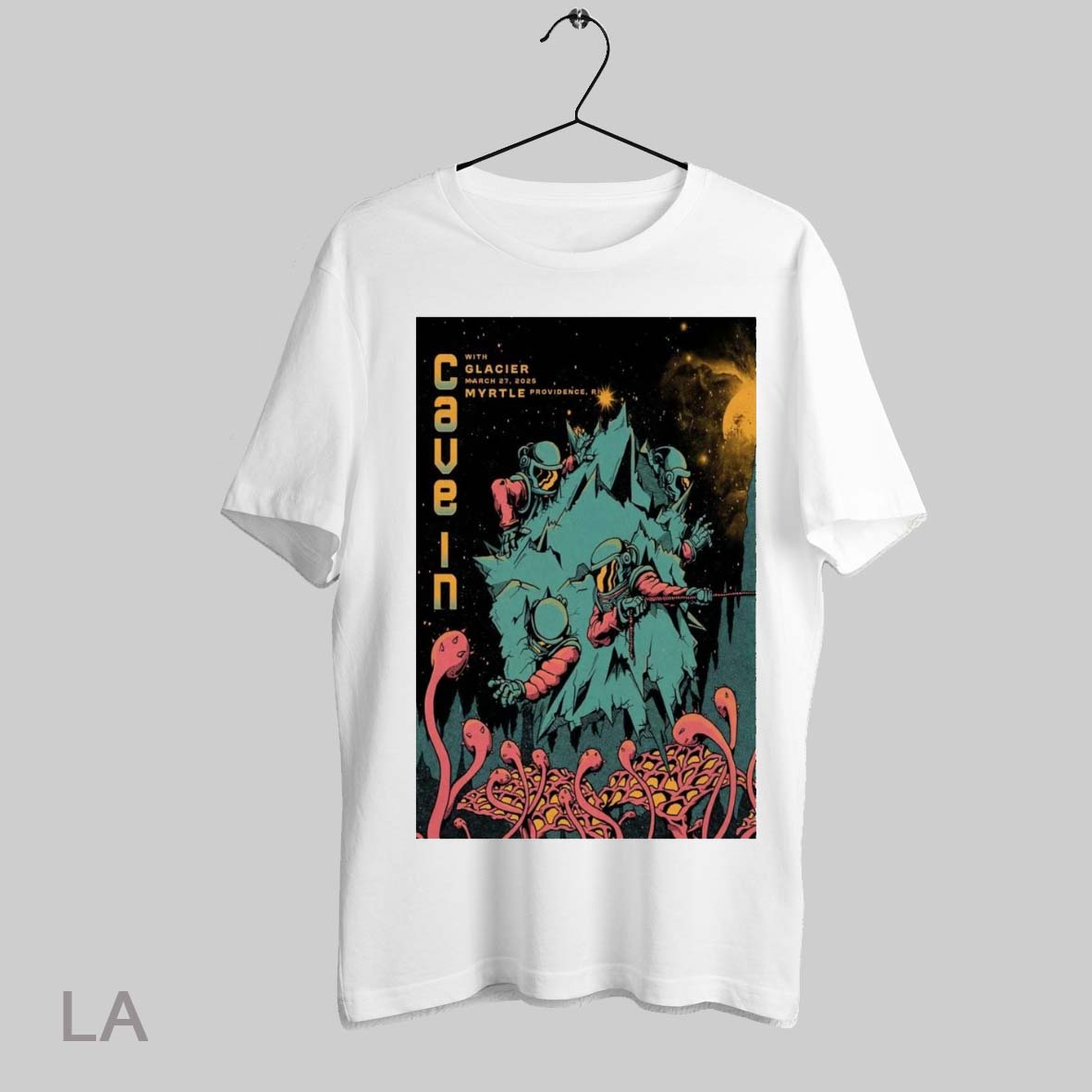 Top Poster Cave In March 27 2025 Myrtle In Providence Ri Tour With Glacier Sweatshirt Tee Shirt
