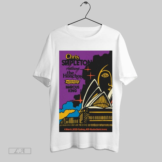 Top Poster Chris Stapleton March 4 2025 Sydney Aus Marcus King Qudos Bank Arena T Shirt Sweatshirt Hoodie Shirt