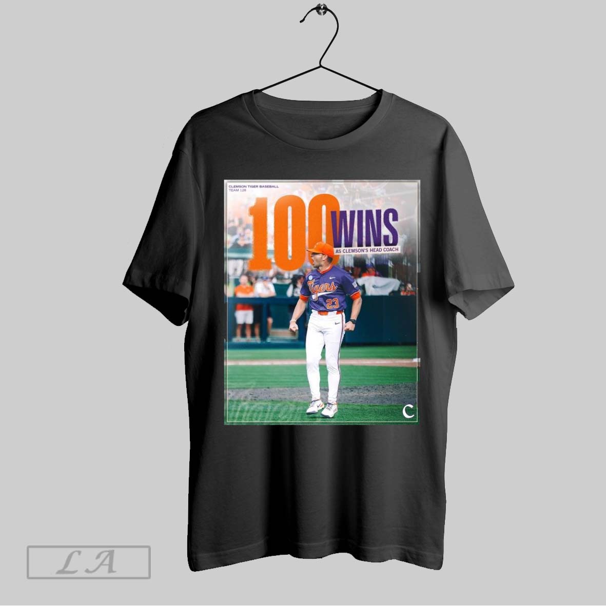 Top Poster Clemson Tigers Baseball Congrats Coach Erik Bakich 100 Wins As Clemsons Head Coach T Shirt Sweatshirt Hoodie Shirt
