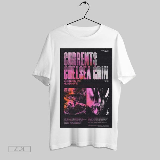 Top Poster Currents Chelsea Grin With Bloom And Heavensgate Australia May 2025 Tour T Shirt