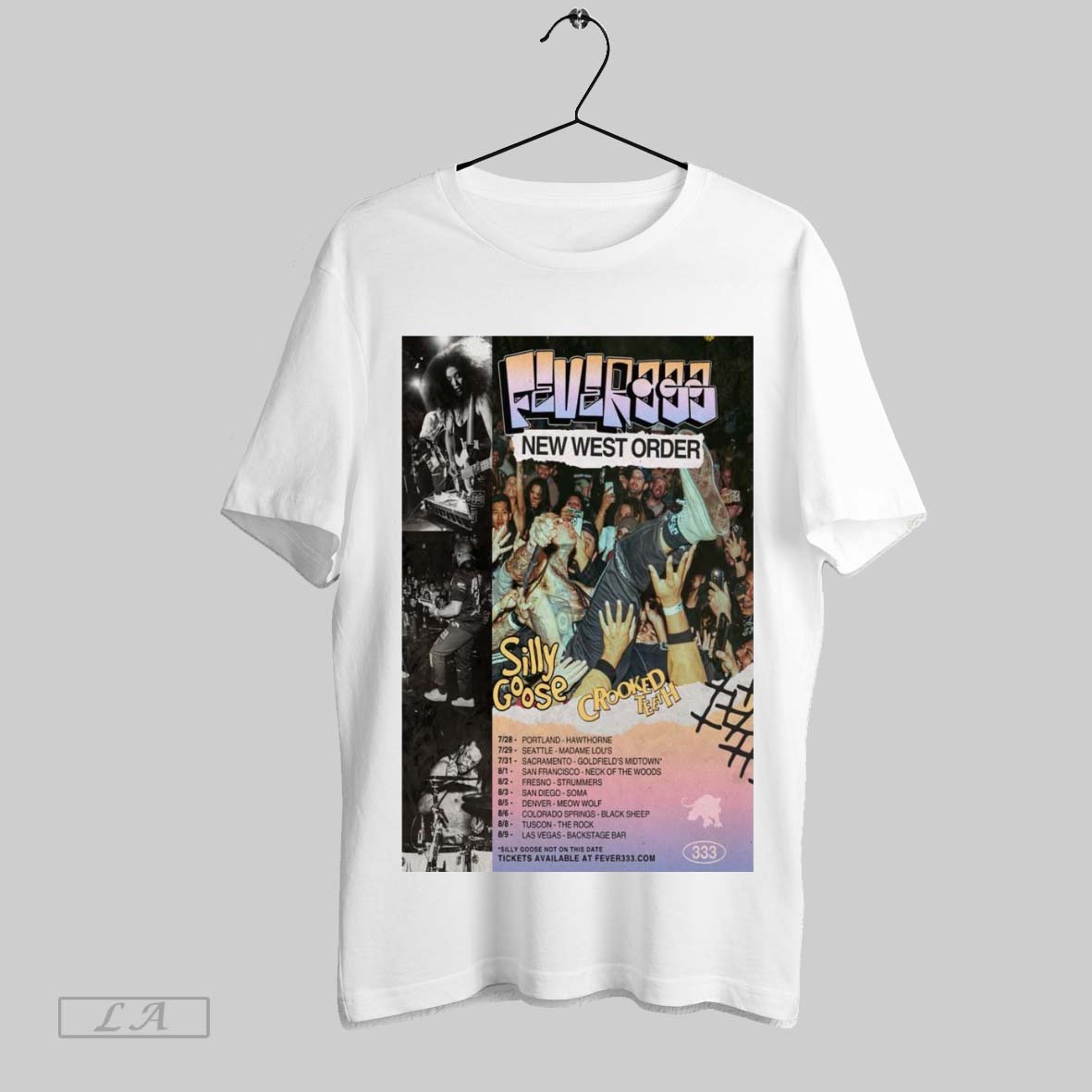 Top Poster Fever 333 West Coast Summer Tour 2025 New West Order Silly Goose Crooked Teeth 7 28 Portland Hawthorne Sweatshirt Tee Shirt