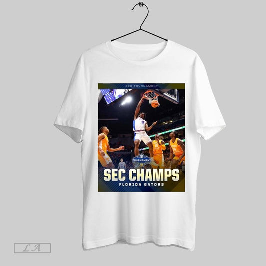 Top Poster Florida Gators Is King Of The 2025 Sec Mens Basketball Conference Tournament Champions T Shirt Sweatshirt Hoodie Shirt