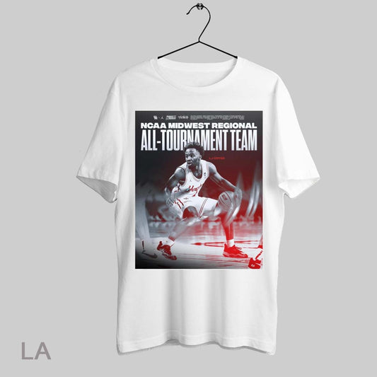 Top Poster Houston Cougars Basketball 2025 Ncaa Midwest Regional All Tournament Team Lj Cryer T Shirt Sweatshirt Hoodie Shirt