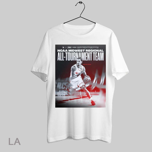 Top Poster Houston Cougars Basketball 2025 Ncaa Midwest Regional All Tournament Team Milos Uzan T Shirt Sweatshirt Hoodie Shirt