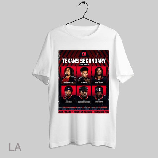 Top Poster Houston Texans Nfl Secondary As Of March Derek Stingley Jr Sweatshirt Tee Shirt