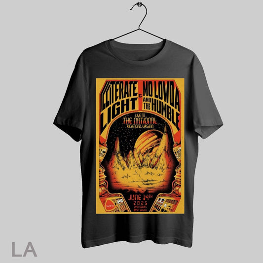 Top Poster Illiterate Light And Mo Lowda And The Humble The National Richmond Va June 14 2025 Tour T Shirt Sweatshirt Hoodie Shirt