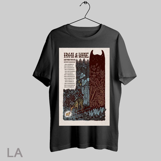Top Poster Iron Wine Light Verse Tour 2025 Support By Jobi Riccio April 8 Columbus Oh April 9 Knoxville Tn T Shirt Sweatshirt Hoodie Shirt