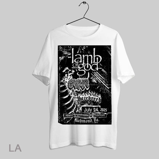 Top Poster Lamb Of God Richmond Va Jul 24th 2025 Allianz Amphitheater At Riverfront T Shirt Sweatshirt Hoodie Shirt