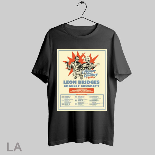 Top Poster Leon Bridges Charley Crockett The Crooner And The Cowboy With Special Guests Noeline Hofmann 2025 T Shirt Sweatshirt Hoodie Shirt