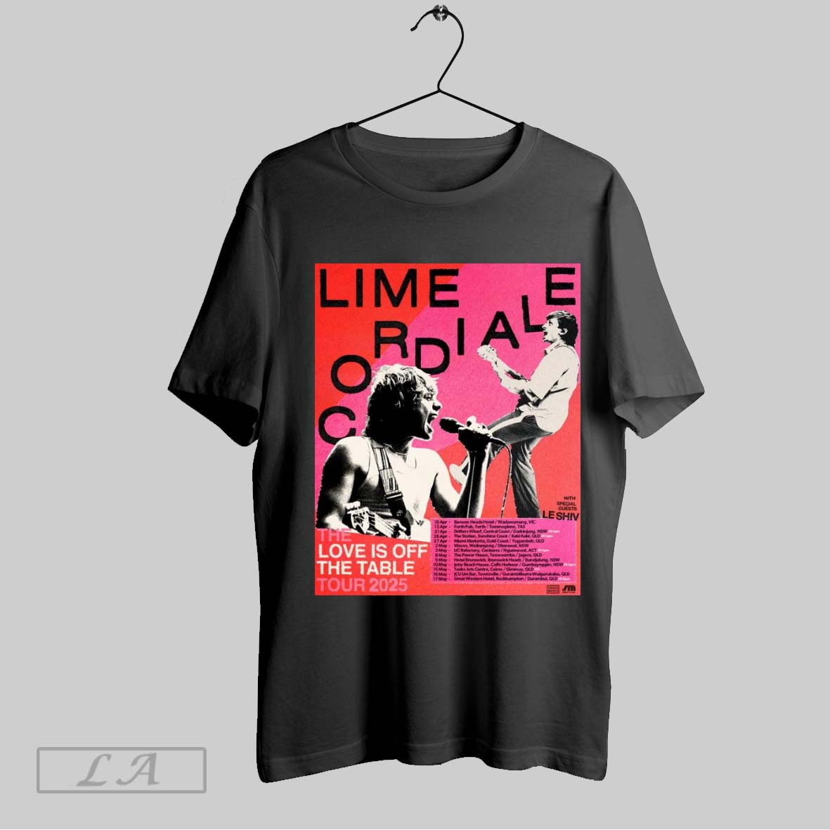 Top Poster Lime Cordiale The Love Is Off The Table Tour 2025 With Special Guests Le Shiv 10 Apr Barwon Heads Hotel Wadawurrung Vic T Shirt Sweatshirt Hoodie Shirt